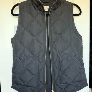 J. Crew Women's Black Quilted Vest
